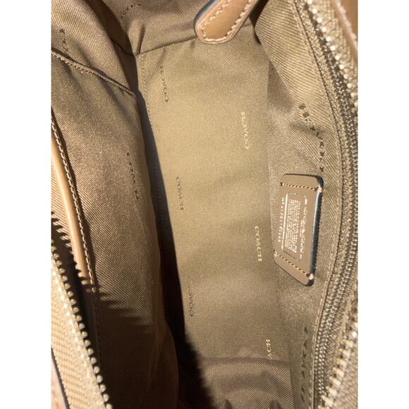 Coach Leather Satchel Shoulder Bag Beige Turnlock – Size Medium - Picture 9 of 10